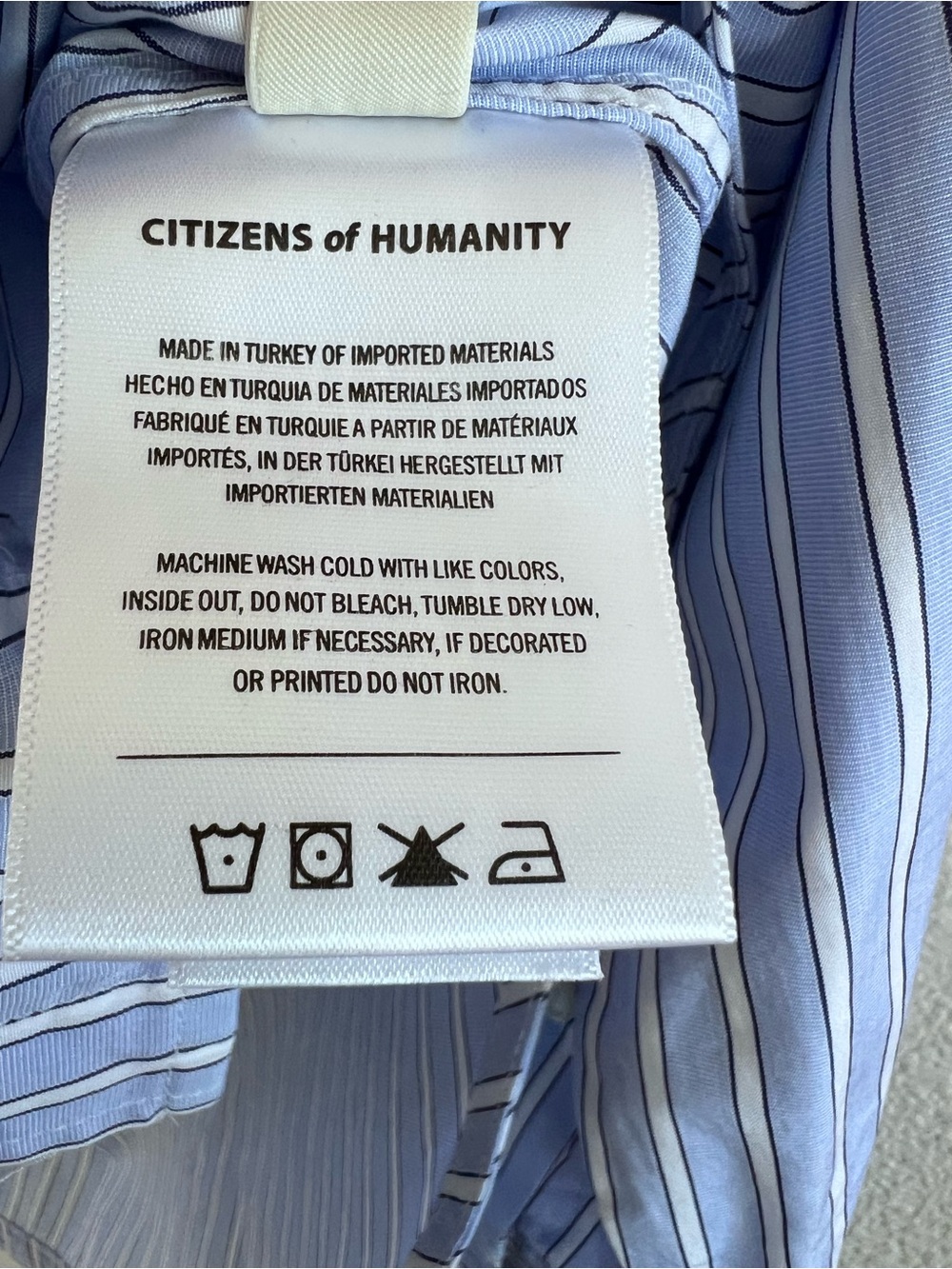 NWT Citizens of Humanity Women's Shay Shirt in Melissani Stripe Button Down - Picture 11 of 11